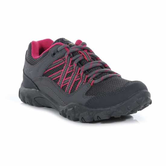 Regatta Детски Туристически Обувки Edgepoint Low Junior Walking Boots Steel/PnkFus Детски апрески