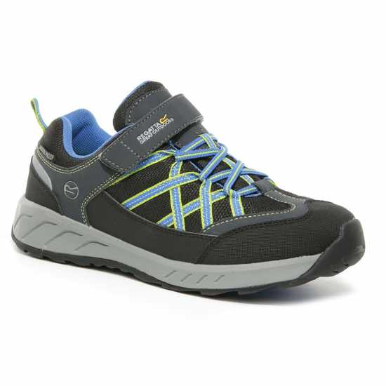 Regatta Samaris Junior Velcro Low Walking Shoes Briar/FrBlue Детски апрески