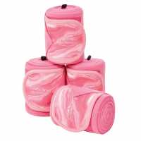 Weatherbeeta Marble Fleece Bandages 4 Pack Pink Swirl 4Pck За коня