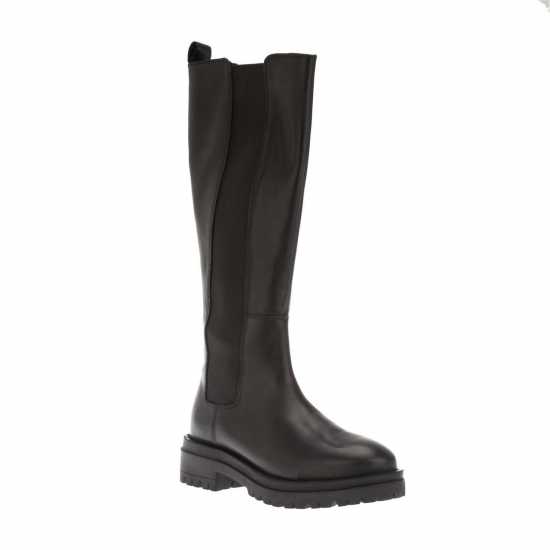 Tenley Elasticated Leather Knee-High Boots  