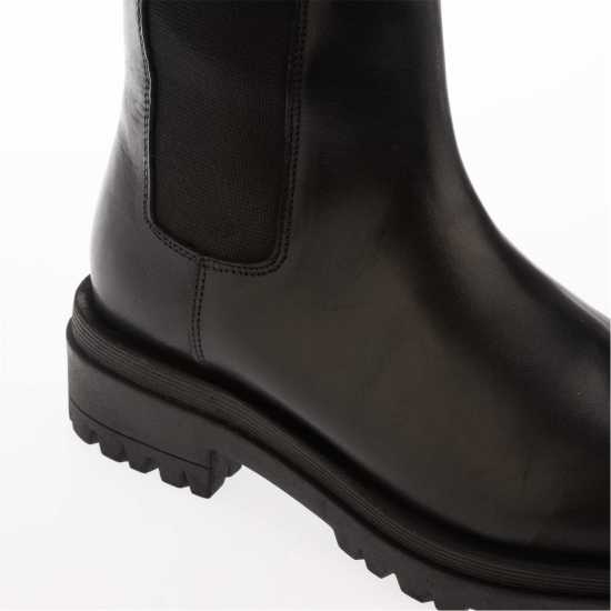 Tenley Elasticated Leather Knee-High Boots  