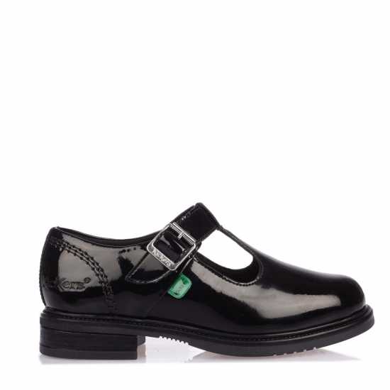 Kickers Childrens Lach T Bar Patent Shoe  