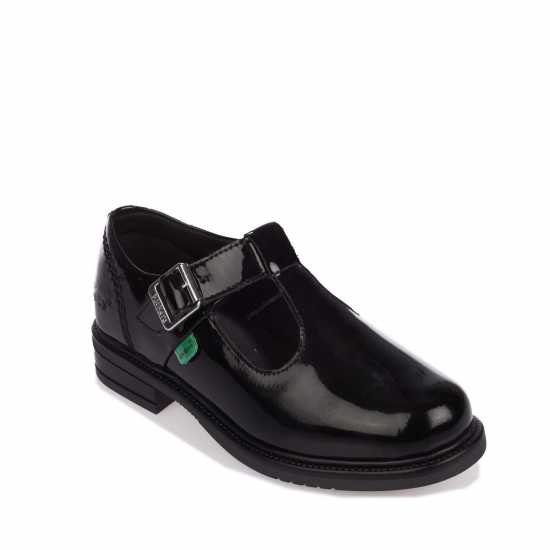 Kickers Childrens Lach T Bar Patent Shoe  