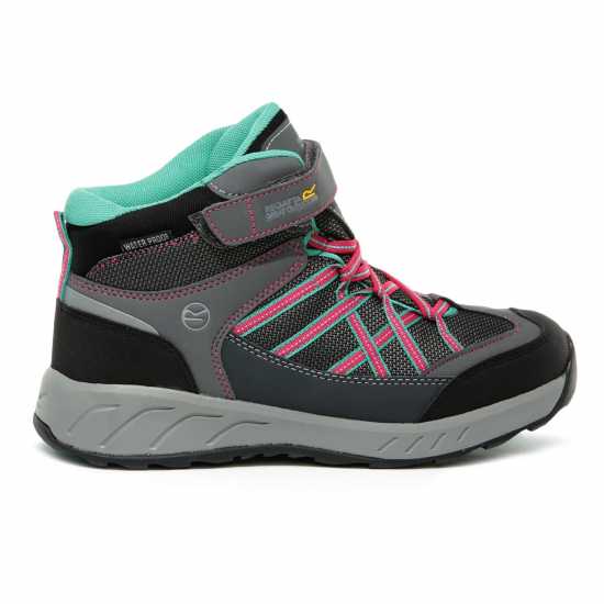 Regatta Kids' Samaris Junior Velcro Waterproof Hiking Boot Гранит/Дъхс 