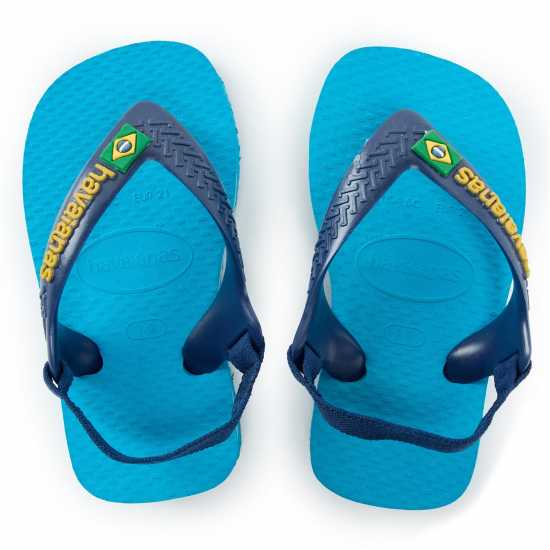 Havaianas Джапанки Hav. Baby Brasil Logo Ii Turquoise/ Flip Flops Unisex Kids Havaianas Джапанки Hav. Baby Brasil Logo Ii Turquoise/ Flip Flops Unisex Kids