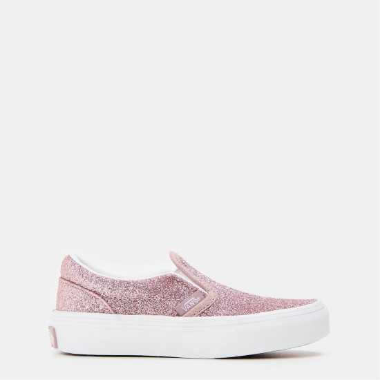 Детски платненки и гуменки Vans Classic Slip-On Glitter Rose Gold Canvas Trainers Unisex Kids Vans Classic Slip-On Glitter Rose Gold Canvas Trainers Unisex Kids Детски платненки и гуменки