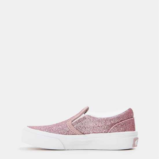 Детски платненки и гуменки Vans Classic Slip-On Glitter Rose Gold Canvas Trainers Unisex Kids Vans Classic Slip-On Glitter Rose Gold Canvas Trainers Unisex Kids Детски платненки и гуменки