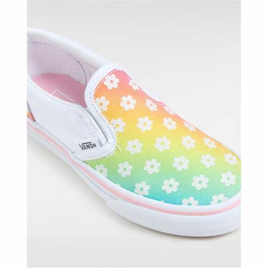 Детски платненки и гуменки Vans Classic Slip-On Color Theory Checke Canvas Trainers Unisex Kids White/Multi Vans Classic Slip-On Color Theory Checke Canvas Trainers Unisex Kids White/Multi Детски платненки и гуменки
