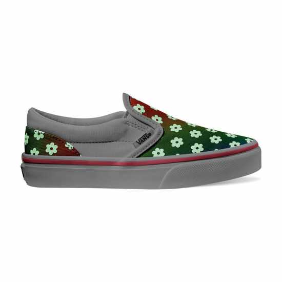 Детски платненки и гуменки Vans Classic Slip-On Color Theory Checke Canvas Trainers Unisex Kids White/Multi Vans Classic Slip-On Color Theory Checke Canvas Trainers Unisex Kids White/Multi Детски платненки и гуменки