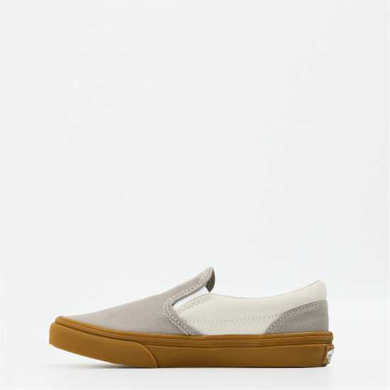 Детски платненки и гуменки Vans Classic Slip-On Color Theory Checke Canvas Trainers Unisex Kids Gray/Gum Vans Classic Slip-On Color Theory Checke Canvas Trainers Unisex Kids Gray/Gum Детски платненки и гуменки