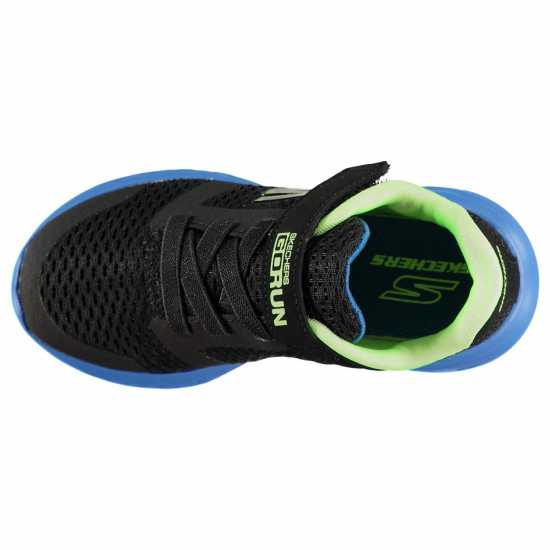 Skechers Маратонки За Малки Деца Gorun 600 Infant Trainers Черно/Синьо/Лайм Детски маратонки за бягане