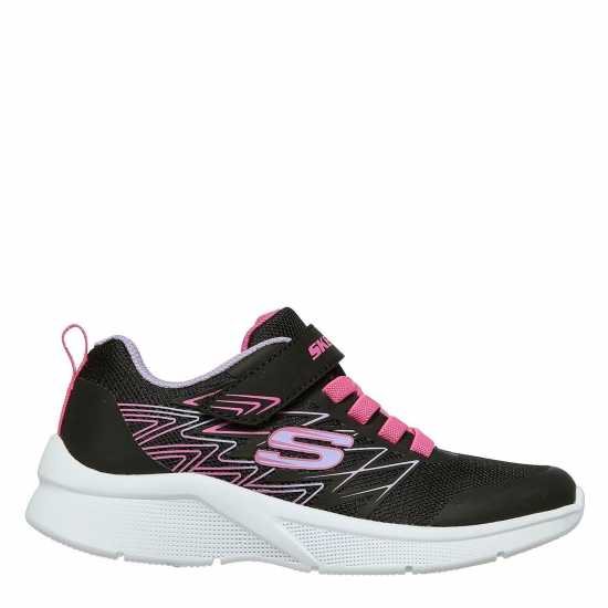 Skechers Microspec Runners Child Girls Black/Pink Детски маратонки