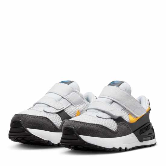 Nike Air Max System Baby Sneakers White/Orng/Grey Детски маратонки