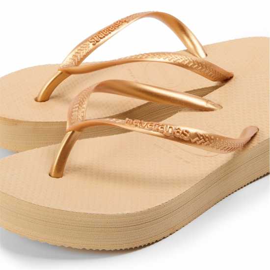 Havaianas Джапанки Hav. Slim Flatform Golden 33/34 Flip Flops Girls Havaianas Джапанки Hav. Slim Flatform Golden 33/34 Flip Flops Girls