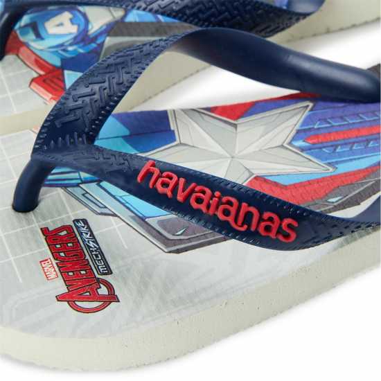 Havaianas Джапанки Kids' Top Marvel Ii Blue Water Flip Flops White 