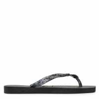 Havaianas Джапанки Kids' Square Logo Metallic Black Flip Flops Black 