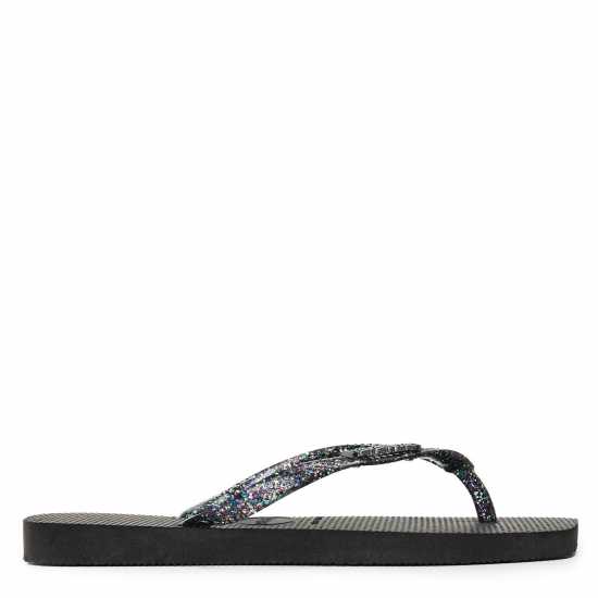 Havaianas Джапанки Kids' Square Logo Metallic Black Flip Flops Black 