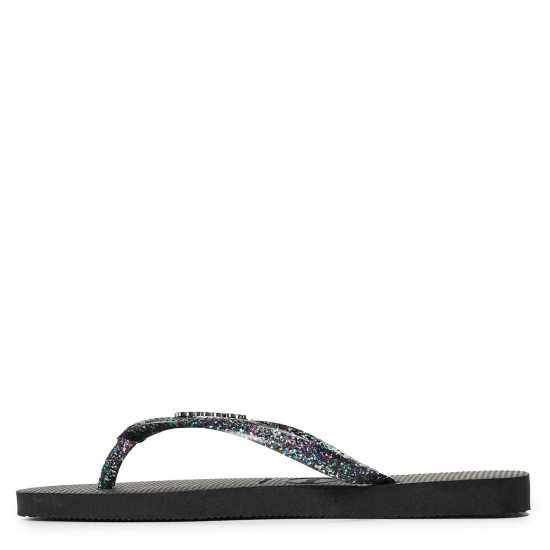 Havaianas Джапанки Kids' Square Logo Metallic Black Flip Flops Black 