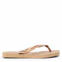 Havaianas Джапанки Kids' Square Logo Metallic Black Flip Flops Beige 