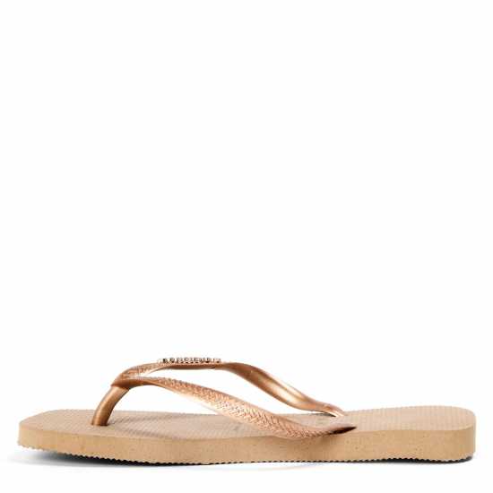 Havaianas Джапанки Kids' Square Logo Metallic Black Flip Flops Beige 
