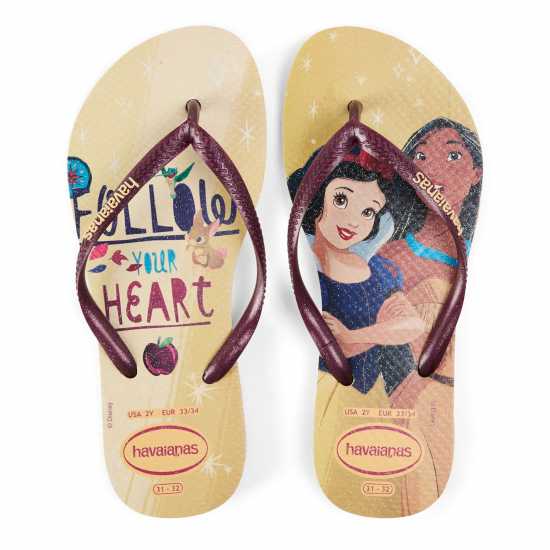 Havaianas Джапанки Unisex Kids Slim Princess Citronella Flip Flops Gold 