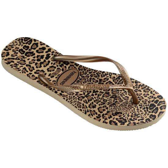 Havaianas Джапанки Kids' Hav Slim Animals Sand Grey/golden Flip Flops Sand Grey/Gold 