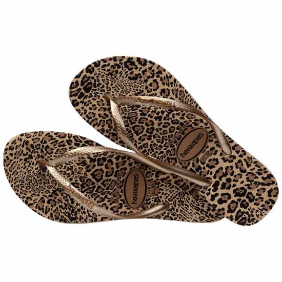 Havaianas Джапанки Kids' Hav Slim Animals Sand Grey/golden Flip Flops Sand Grey/Gold 