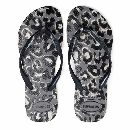 Havaianas Джапанки Kids' Hav Slim Animals Sand Grey/golden Flip Flops Steel Grey 