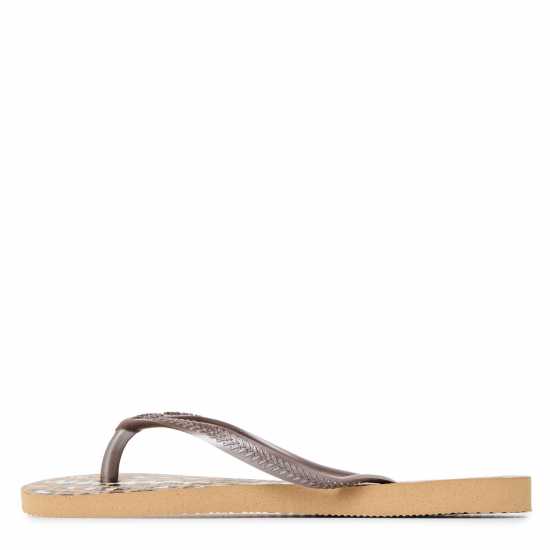 Havaianas Джапанки Kids' Hav Slim Animals Sand Grey/golden Flip Flops Animal Print 
