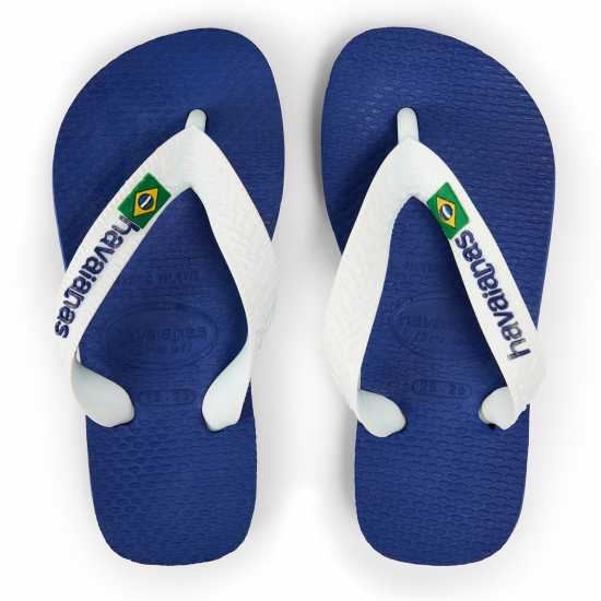 Havaianas Джапанки Hav. Brasil Logo Marine Blue 25/26 Flip Flops Unisex Kids  