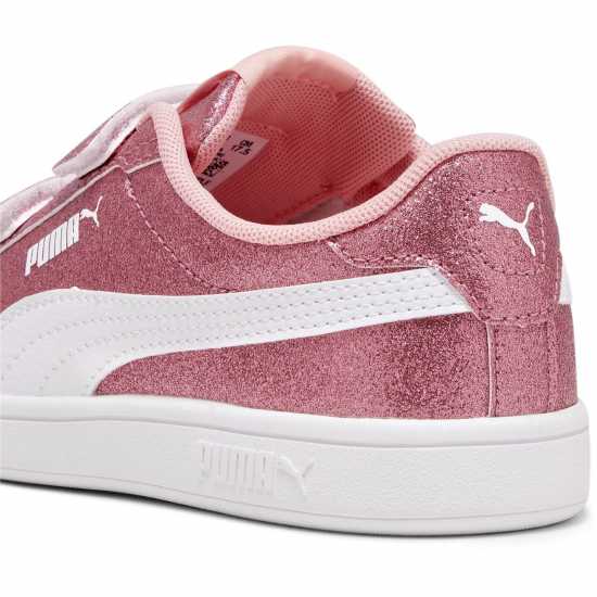 Puma Smash 3.0 Glitz Glam V Child Girl Trainers Pink/White Детски маратонки
