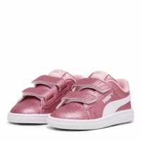 Puma Smash 3.0 Glitz Glam V Infant Girl Trainers Pink/White Детски маратонки