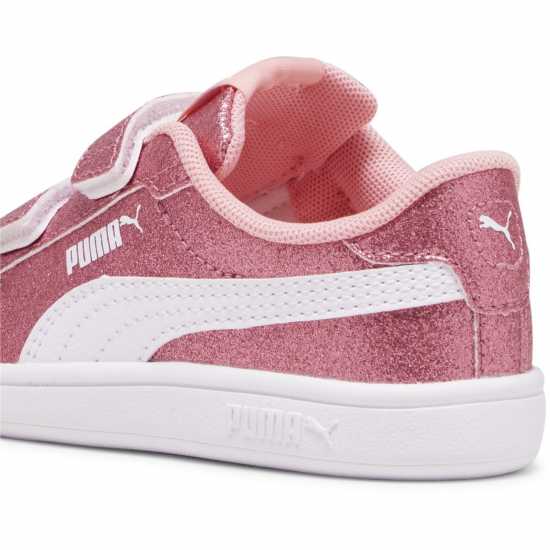 Puma Smash 3.0 Glitz Glam V Infant Girl Trainers Pink/White - Детски маратонки