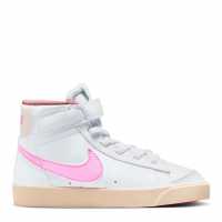 Blazer Mid '77 Little Kids' Shoes White/Pink Детски маратонки
