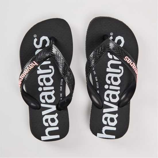 Havaianas Джапанки Hav. Top Logomania Black 25/26 Flip Flops Unisex Kids  
