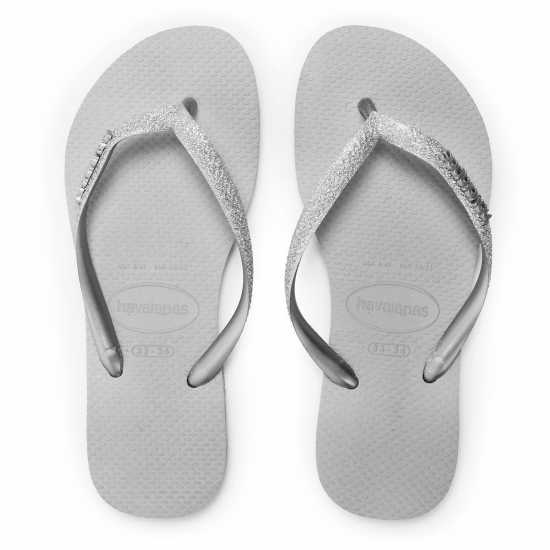 Havaianas Джапанки Unisex Kids Slim Glitter Ii Beige Flip Flops  