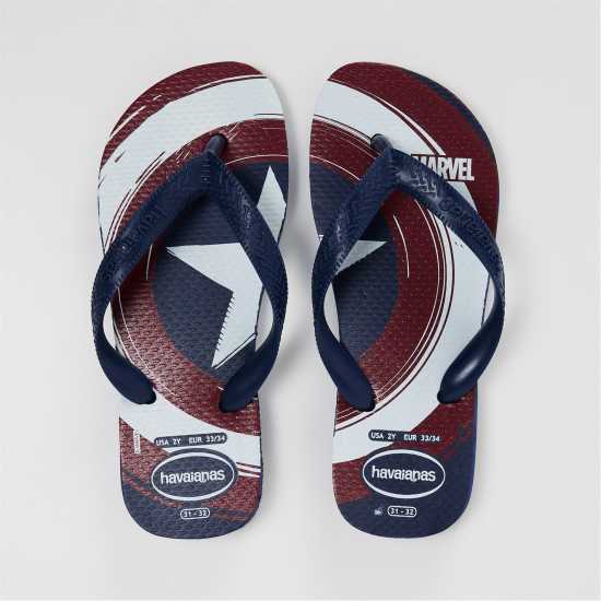 Havaianas Джапанки Hav. Top Marvel Logomania Navy Blue Flip Flops Unisex Kids Havaianas Джапанки Hav. Top Marvel Logomania Navy Blue Flip Flops Unisex Kids