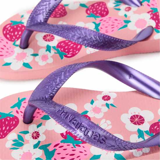 Havaianas Джапанки Unisex Kids Flores Beige Flip Flops Macaron Pink 