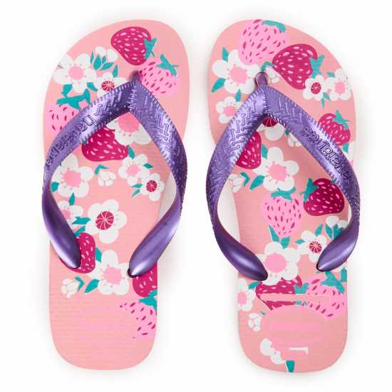 Havaianas Джапанки Unisex Kids Flores Beige Flip Flops Macaron Pink 