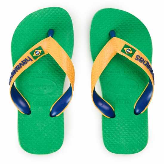 Havaianas Джапанки Hav. Brasil Mix Leaf Green/marine B Flip Flops Girls  