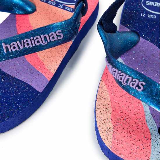 Havaianas Джапанки Unisex Kids' Baby Palette Glow Velvet Rose Flip Flops Marine Blue M 