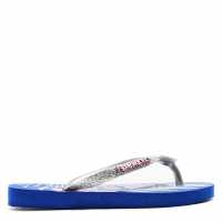 Havaianas Джапанки Unisex Kids Slim Glitter Pink Flip Flops Marine Blue 