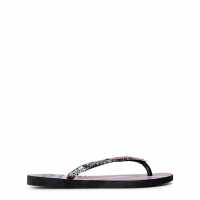Havaianas Джапанки Unisex Kids Slim Glitter Pink Flip Flops Black 