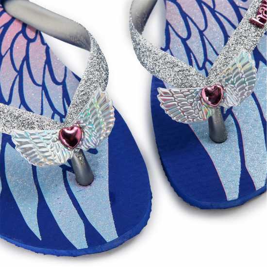 Havaianas Джапанки Unisex Kids Slim Glitter Pink Flip Flops Marine Blue 