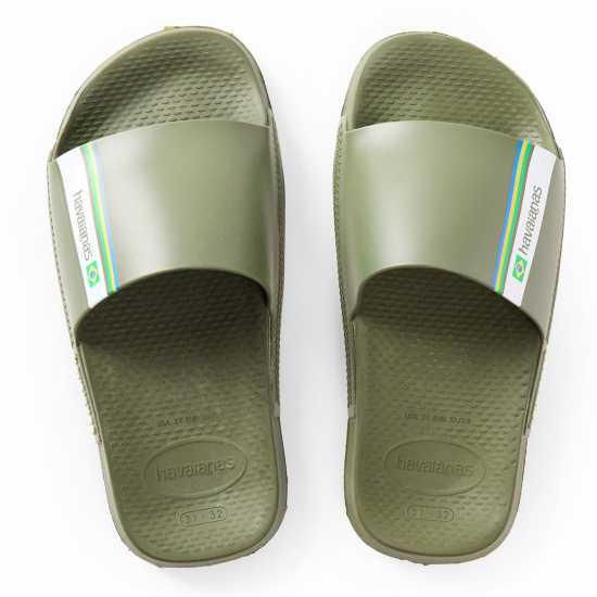 Havaianas Джапанки Hav. Slide Brasil Green 31/32 Flip Flops Unisex Kids  