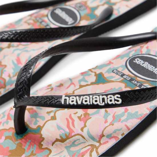 Havaianas Джапанки Unisex Kids' Slim Animals Glitter Black Flip Flops  
