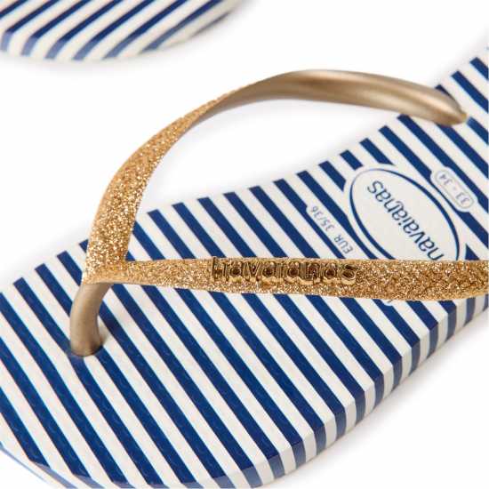 Havaianas Джапанки Hav. Slim Glitter Stripes White/san Flip Flops Unisex Kids  