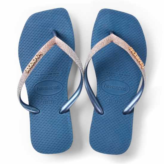 Havaianas Джапанки Hav. Square Glitter Indigo Blue 33/ Flip Flops Unisex Kids  