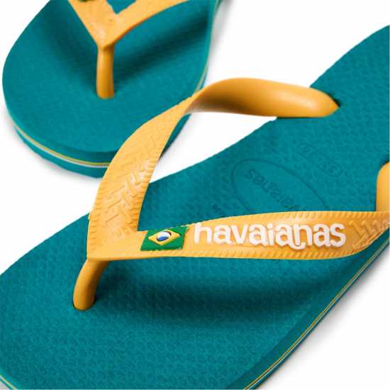 Havaianas Джапанки Unisex Kids' Brasil Logo Vibe Green Flip Flops  