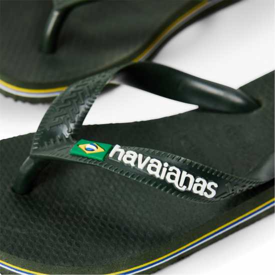 Havaianas Джапанки Hav. Brasil Logo Green Olive 29/30 Flip Flops Unisex Kids  